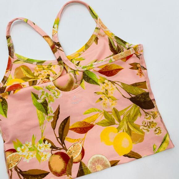 Beyond Yoga Pink Lemon Tree Floral Crop Top - Picture 1 of 4